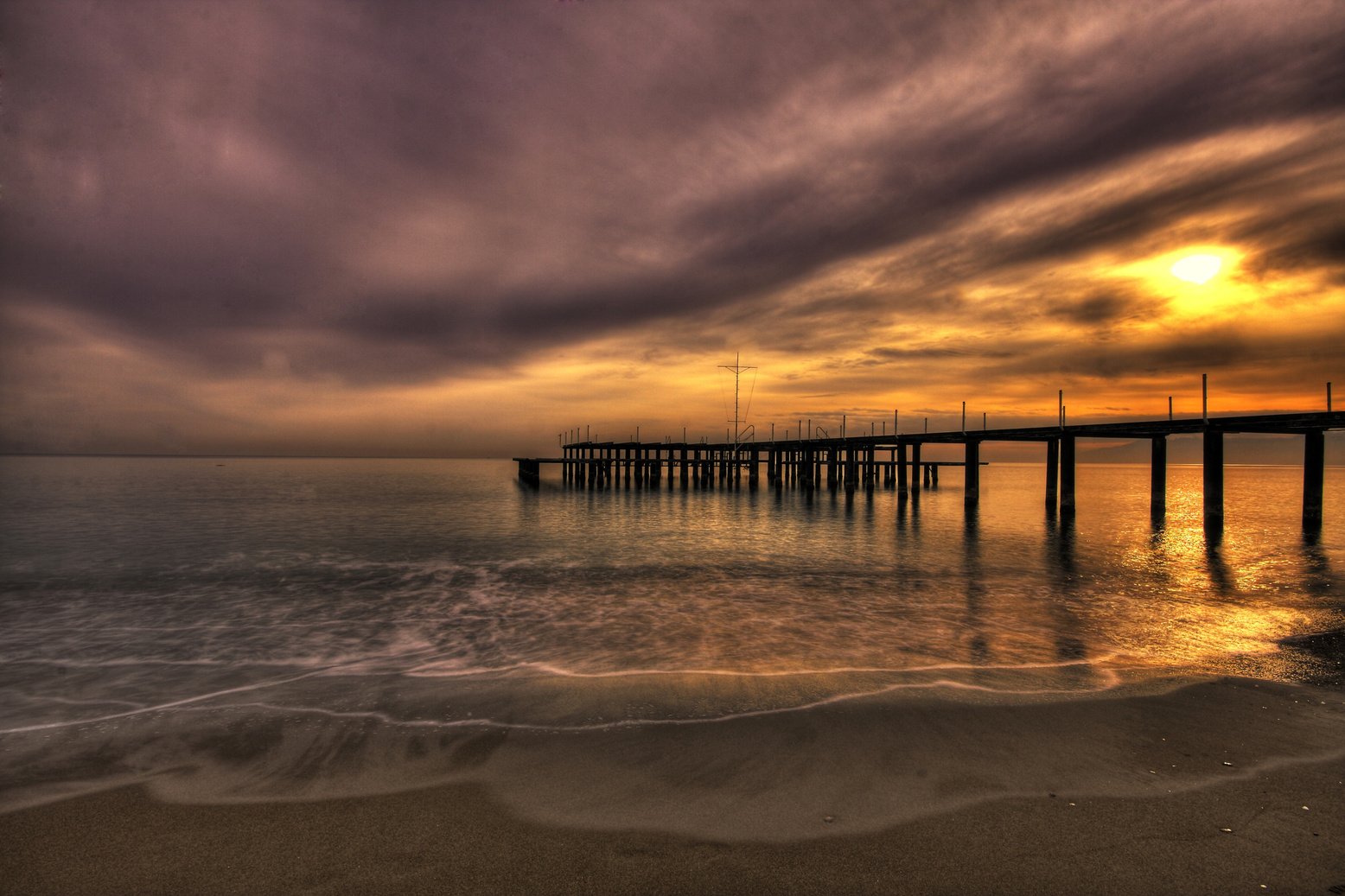 Wooden Pier at Sunset